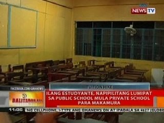 BT: Ilang estudyante, napipilitang lumipat sa public school mula private school para makamura