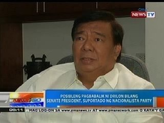 NTG: Posibleng pagbabalik ni Drilon bilang senate president, suportado ng nacionalista party