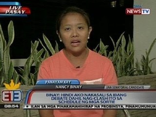 Nancy Binay: Hindi ko maintindihan 'yung hatred against my color.