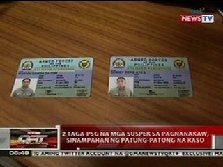 QRT: 2 taga-PSG na mga suspek sa pagnanakaw, sinampahan ng kaso