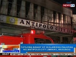 NTG: 3 bahay at ika-2 palapag ng Antipolo City Library, nasunog