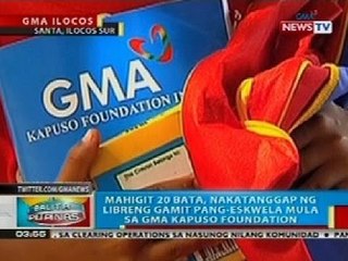 BP: Mahigit 20 bata sa Ilocos Sur, nakatanggap ng libreng gamit pang-eskwela mula GMAKF