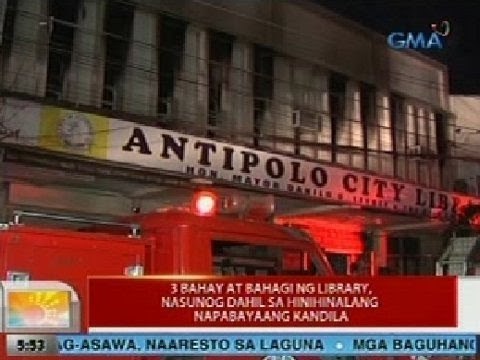 UB: 3 bahay at bahagi ng library sa Antipolo, nasunog dahil sa hinihinalang napabayaang kandila