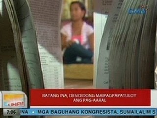 UB: Batang ina, desididong maipagpatuloy ang pag-aaral