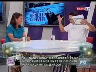 Tonight with Arnold Clavio: Senator-elect Nancy Binay on platforms, fashion, and criticisms
