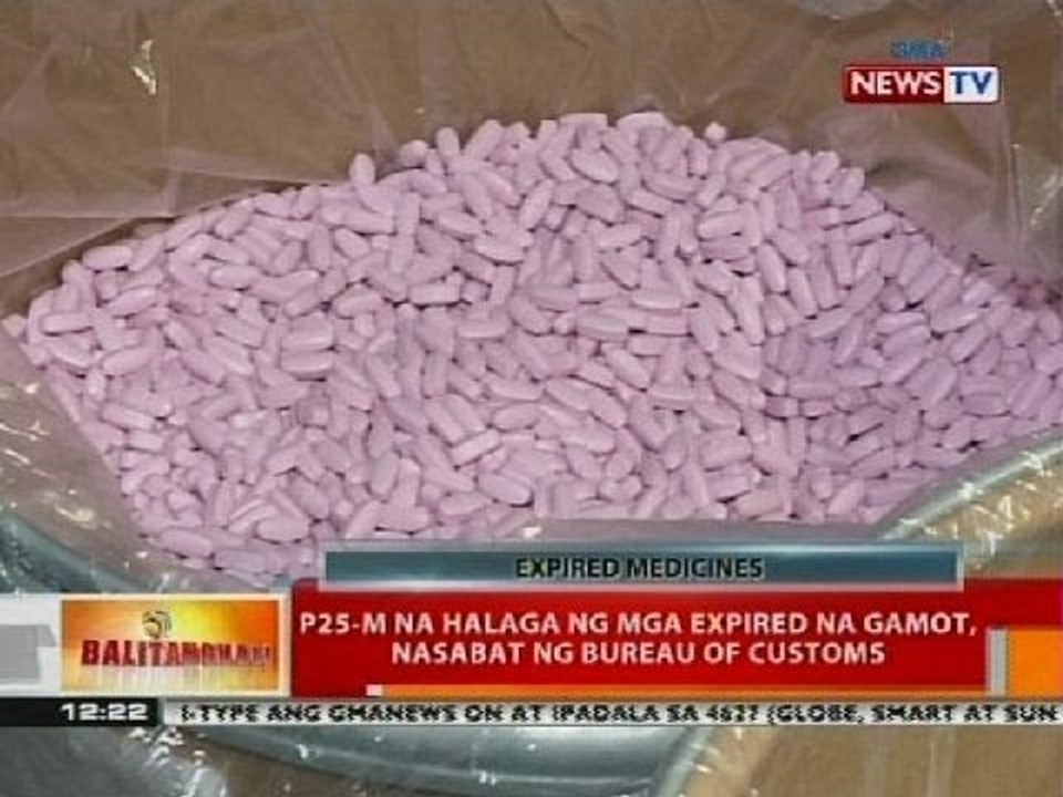 BT: P25-M na halaga ng mga expired na gamot, nasabat ng Bureau of Customs