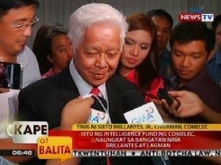KB: Balitaktakan: Isyu ng intelligence fund, naungkat sa bangayan nina Brillantes at Lagman