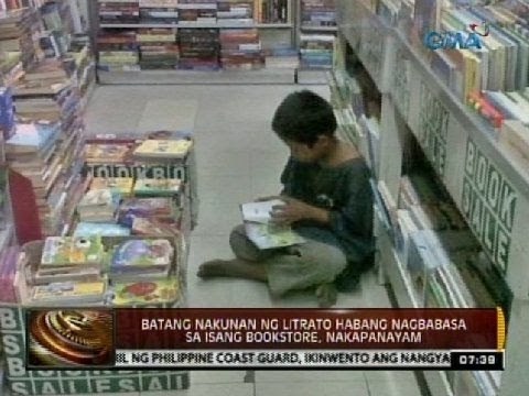 Batang nakunan ng litrato habang nagbabasa sa isang bookstore, nakapanayam