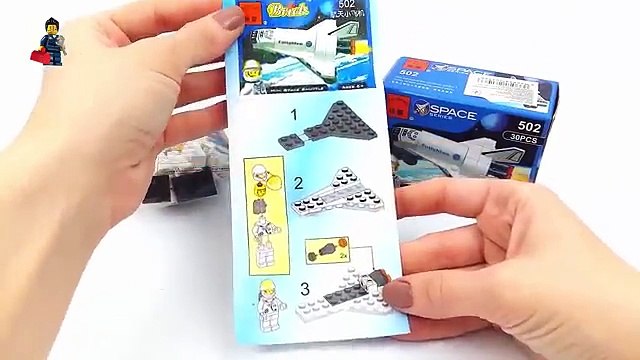 Lego space shuttle review. Brick Space series 502 Mini space shuttle. Stop Motion Build Review.