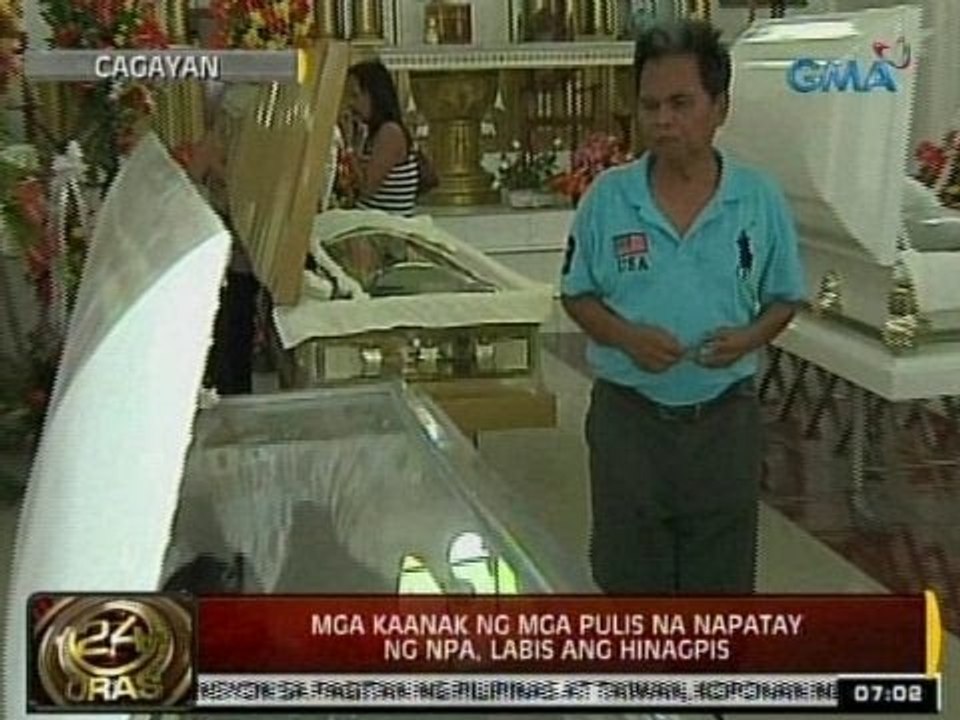24Oras: Mga kaanak ng mga pulis na napatay ng NPA sa Cagayan, labis ang hinagpis