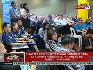 QRT: Disaster response training program sa mga airport personnel, inilunsad nf isang dutch bank