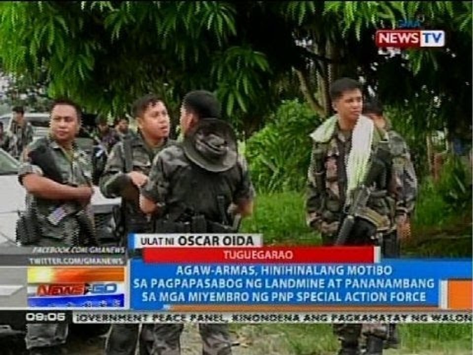 Pagtugis sa mga suspek sa landmine explosion at pananambang sa grupo ng PNP SAF, patuloy