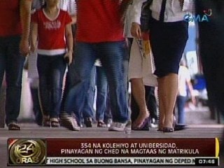 354 na kolehiyo at unibersidad, pinayagan ng CHED na magtaas ng matrikula