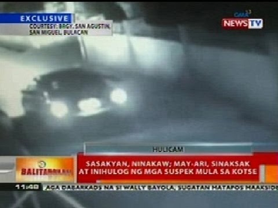 BT: Sasakyan sa San Miguel, Bulacan, ninakaw