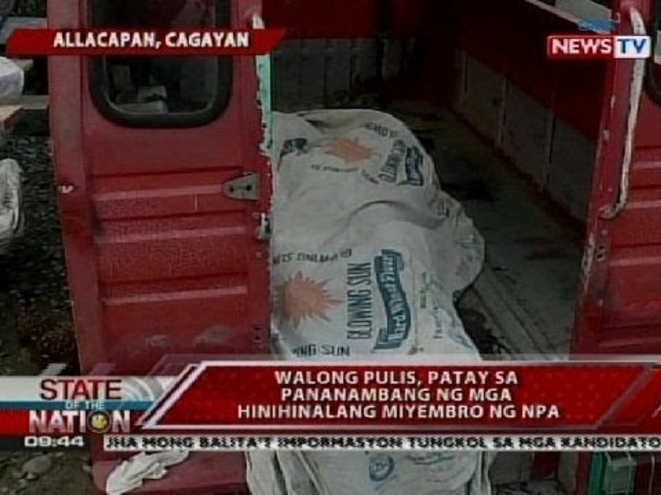 SONA: 8 pulis, patay sa pananambang ng mga hinihinalang miyembro ng NPA