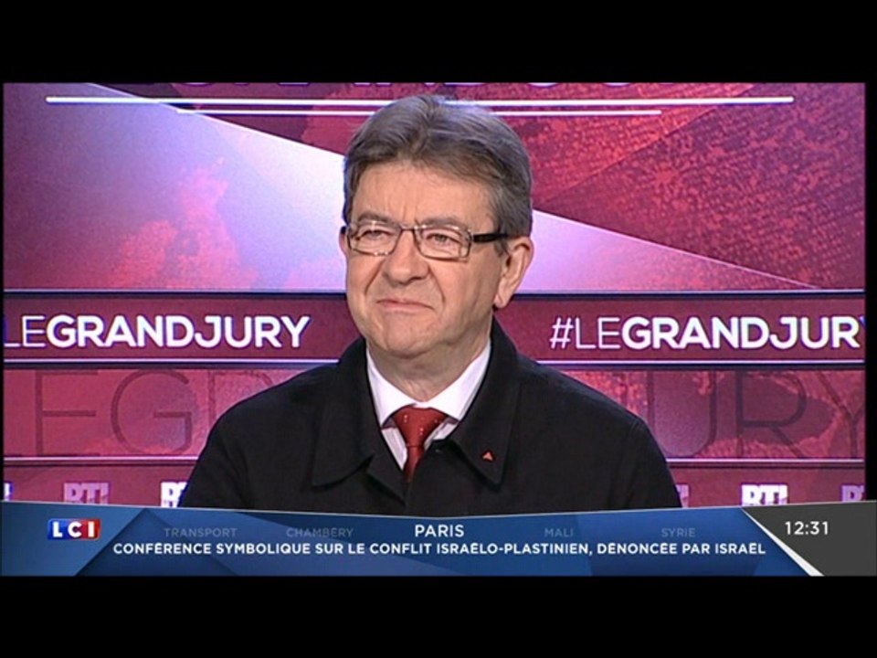 Jean-Luc Mélenchon invité  à "Le Grand Jury"  sur LCI le 15/01/2017