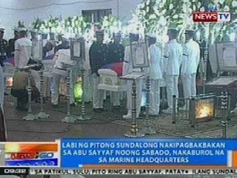 NTG: Labi ng 7 nasawi sa Sulu, nakaburol na sa Marine Headquarters