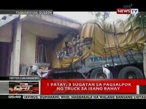 QRT: 1 patay, 3 sugatan sa pagsalpok ng truck sa isang bahay