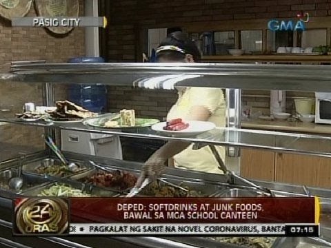 24 Oras: DepEd: Softdrinks at junk foods, bawal sa mga school canteen