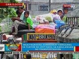 Mga pasahero, sumasakay hanggang sa tuktok ng jeep dahil sa kakulangan ng transportasyon