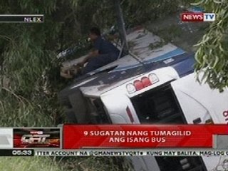 Download Video: QRT: 9 sugatan nang tumagilid ang isang bus