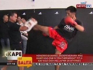 KB: Honorio Banario, dedepensahan ang kanyang One FC featherweight title sa Biyernes