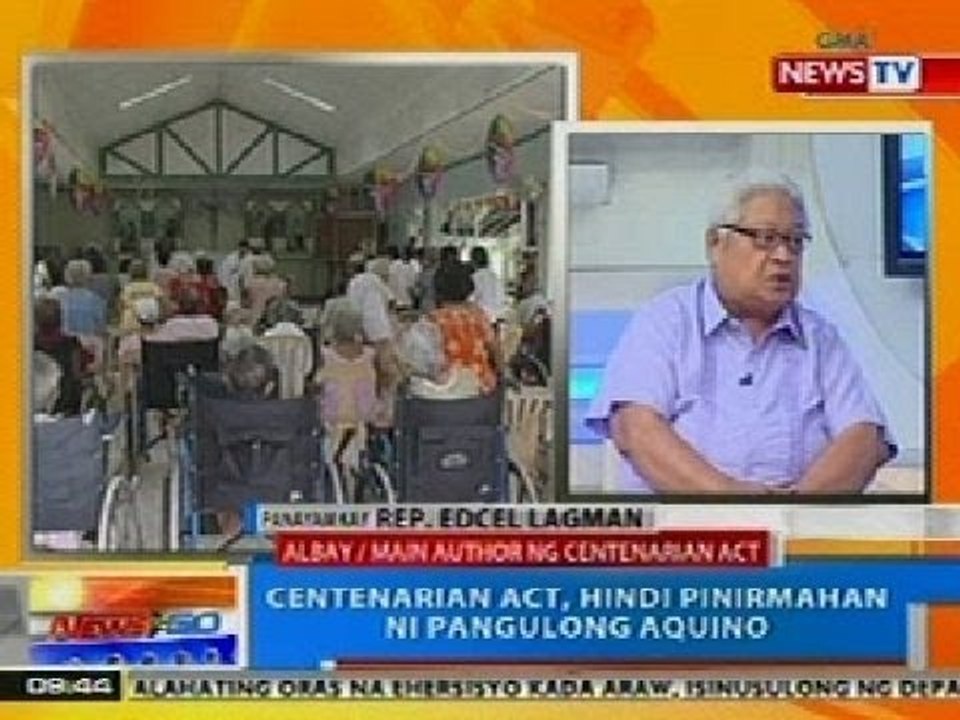 NTG: News to Go In Depth: Albay Rep. Edcel Lagman, main author ng Centenarian Act