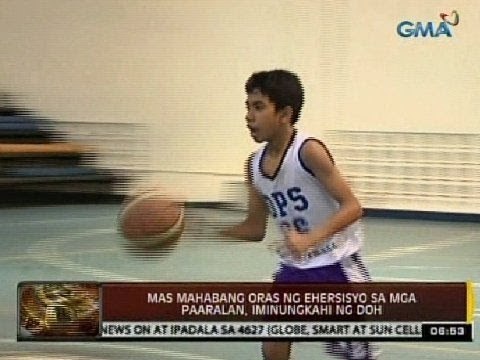 24 Oras: Mas mahabang oras ng ehersisyo sa mga paaralan, iminungkahi ng DOH