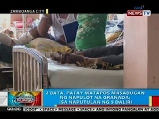 BP: 2 bata, patay matapos masabugan ng napulot na granada sa Lantawan, Basilan