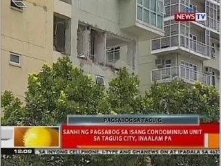 BT: Sanhi ng pagsabog sa isang condominium unit sa Taguig City, inaalam pa