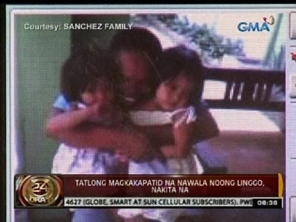 24 Oras: Tatlong magkakapatid na nawala noong linggo, nakita na