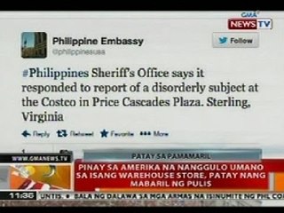 BT: Pinay sa Amerika na nanggulo sa isang warehouse store, patay nang mabaril ng pulis