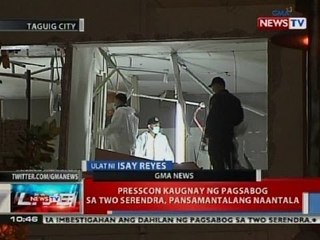 NTL: Presscon kaugnay ng pagsabog sa Two Serendra, pansamantalang naantala