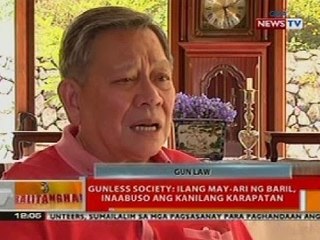 BT: Gunless Society: Ilang may-ari ng baril, inaabusa ang karapatan
