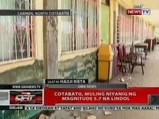 QRT: Cotabato, muling niyanig ng magnitude 5.7 na lindol
