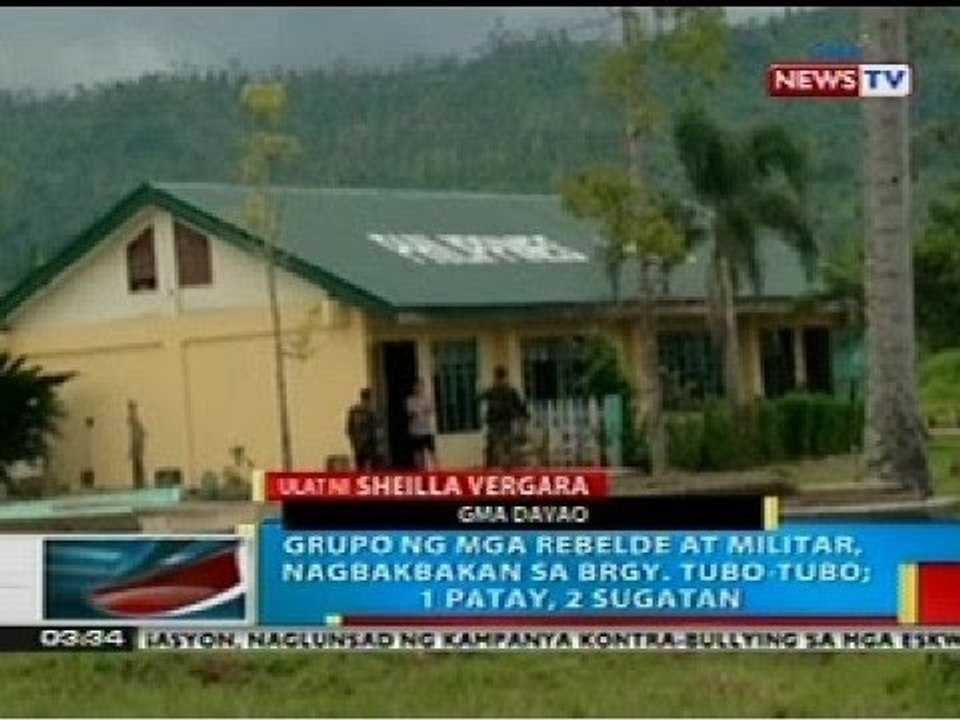 BP: Grupo ng mga rebelde at militar, nagbakbakan sa Brgy. Tubo-tubo ComVal