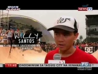 Kilalanin si Willy Santos, ang Pinoy pro skateboarder na