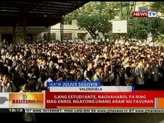 BT: Ilang estudyante sa Valenzuela, naghahabol pa ring mag-enrol ngayong unang araw ng pasukan