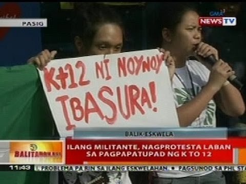 BT: Ilang militante sa Pasig, nagprotesta vs pagpapatupad ng K-12 sa Pasig