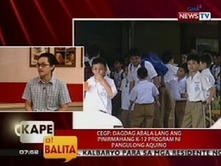 KB: CEGP: Dagdag abala lang ang pinirmahang K-12 program ni PNoy