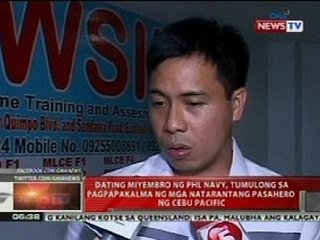 QRT: Ex-member ng PHL Navy, tumulong sa pagpapakalma ng mga natarantanf pasahero ng CebuPac