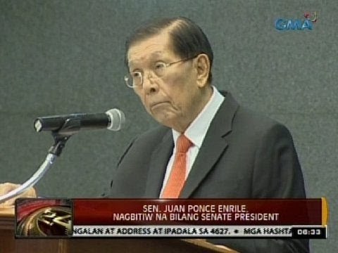 24 Oras: Sen. Juan Ponce Enrile, nagbitiw na bilang Senate president