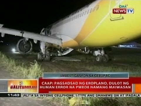 BT: CAAP: Pagsadsad ng eroplano sa Davao Airport, dulot ng human error