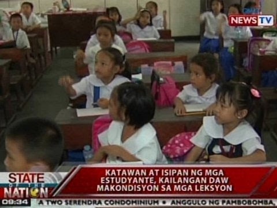 SONA: Katawan at isipan ng mga estudyante, kailangan daw makondisyon sa mga leksyon