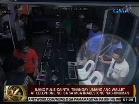 24Oras: Ilang pulis-Cainta, tinangay umano ang wallet at cellphone ng isa sa mga inaresto