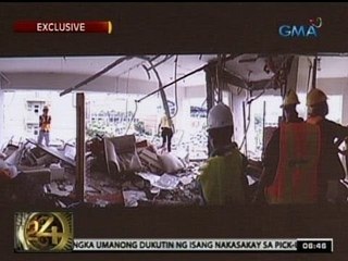 24Oras: Exclusive: Unit na tinamaan ng pagsabog sa Taguig, kitang-kita ang tinamong pinsala