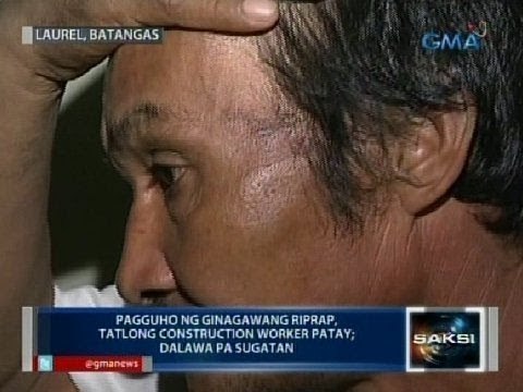 Saksi: Pagguho ng ginagawang riprap, tatlong construction worker patay; 2 pa sugatan