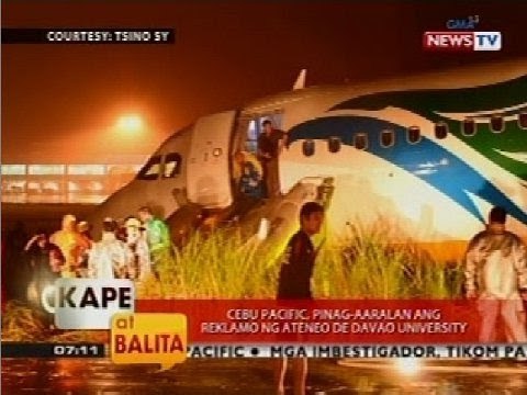 KB: Eroplano ng Cebu Pacific Air, sumadsad sa runway ng Davao Int'l Airport