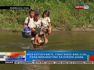 NTG: Mga estudyante, tinatawid ang ilog para makarating sa eskwelahan