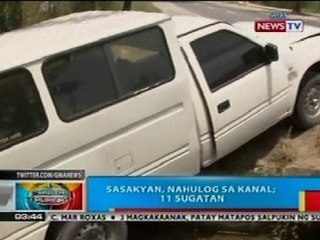 BP: Sasakyan, nahulog sa kanal sa Sta. Barbara, Pangasinan; 11 sugatan